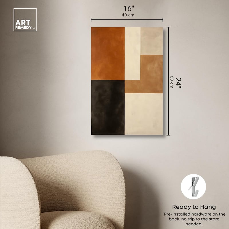 Tonal Grid II Canvas by Art Remedy, Gallery Wrapped