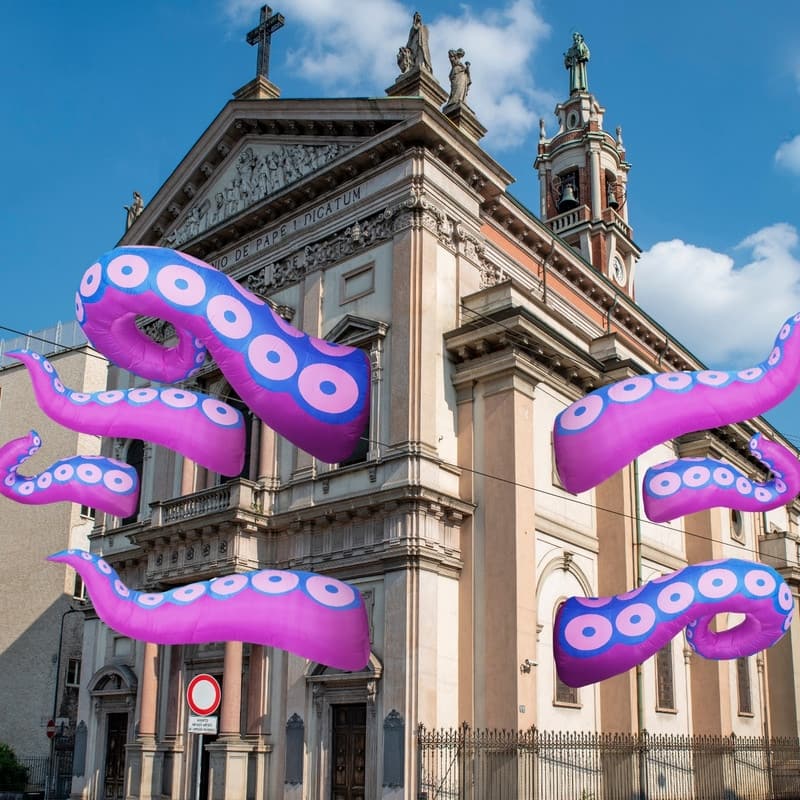 3 Pcs Halloween Inflatable Giant Octopus Tentacle - Multicolor