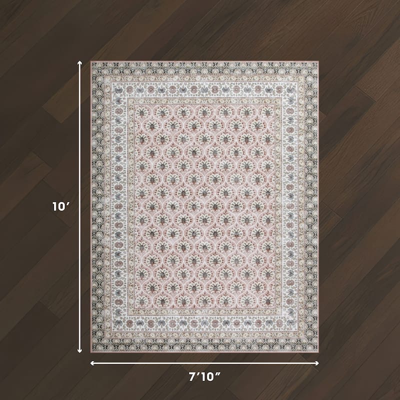 Laura Ashley Imagine Printed Chenille Washable Non-Slip Rugs