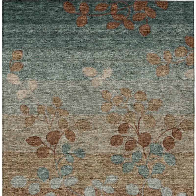 HomeRoots Floral Transitional Rectangle Outdoor Rug