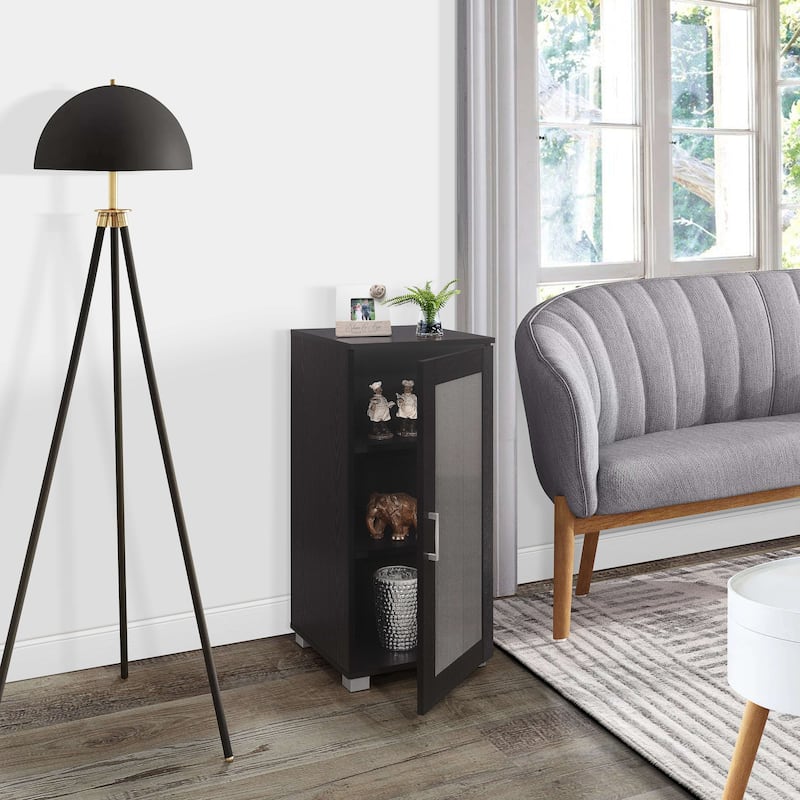 Accent Storage Cabinet, Sideboard Buffet for Kitchen, Living Room, Home Office (Black) - Black