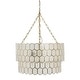 preview thumbnail 14 of 18, Two-Tier Capiz Honeycomb Chandelier - 20.0"L x 20.0"W x 12.0"H