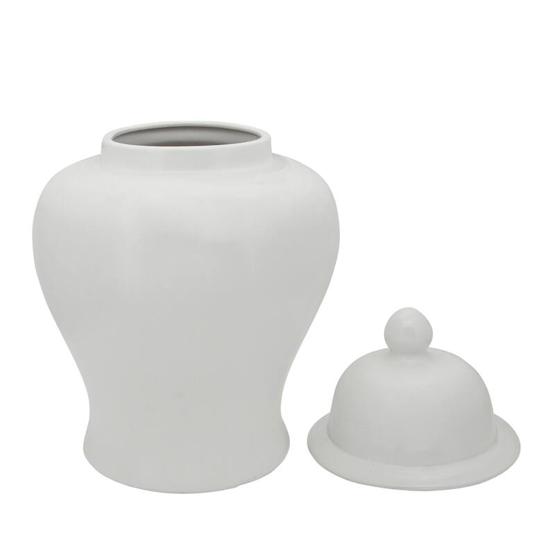 Temple Jar, Matte White, Novelty, Solid Color