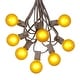 preview thumbnail 13 of 12, 100 Foot G40 Outdoor Globe Patio String Lights - Set of 125 G40 Globe Bulbs Yellow