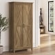 preview thumbnail 57 of 70, Key West Tall Storage Cabinet with Doors and Shelves by Bush Furniture Reclaimed Pine