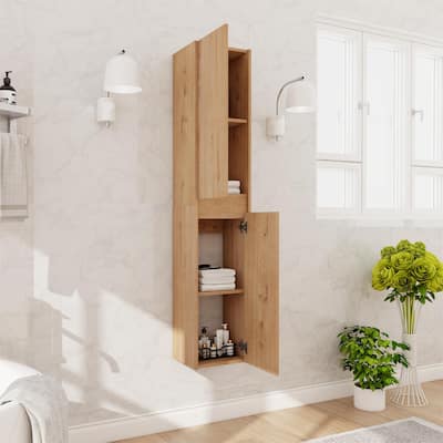 Beingnext 12"/36" Wall Mounted Bathroom Side Cabinet With Soft Close Door And Shelf