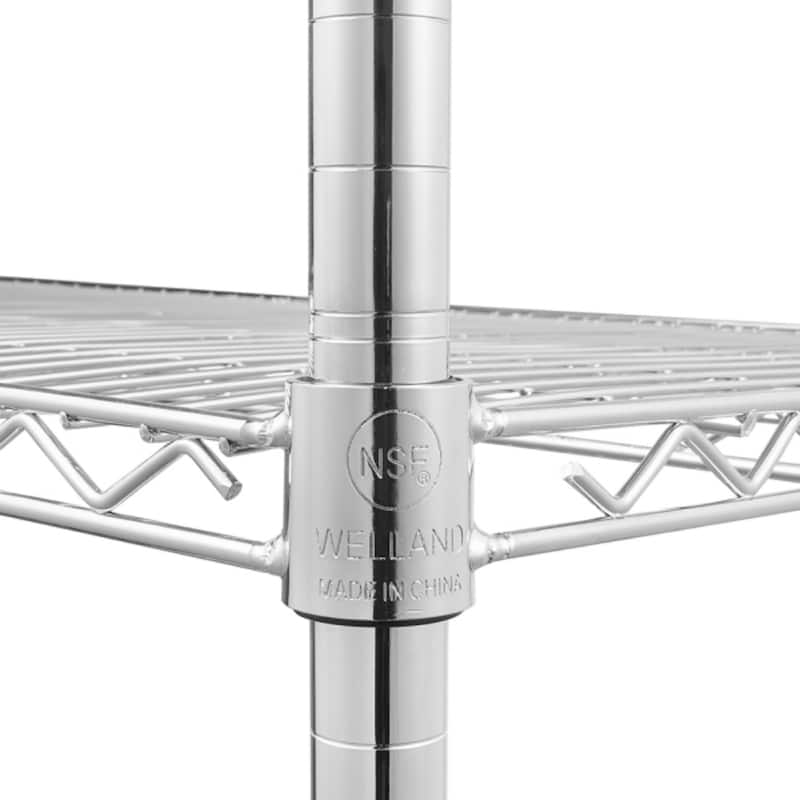 4-Shelf Adjustable Wire Shelving Unit Chrome - (29.53 x 17.72 x 59.06)"