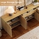 preview thumbnail 23 of 21, 126" Modern Reeded 8-Door Sideboard With Drawers, 4-In-1 Wooden Credenza