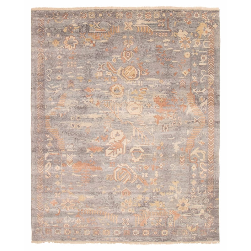 ECARPETGALLERY Hand-knotted Jules Serapi Grey Wool Rug - 7'10 x 9'9 - Grey - 7'10 x 9'9