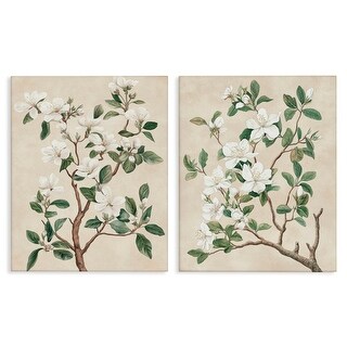 Stupell Vintage White Floral Blossomed Trees Canvas Wall Art Design by ...