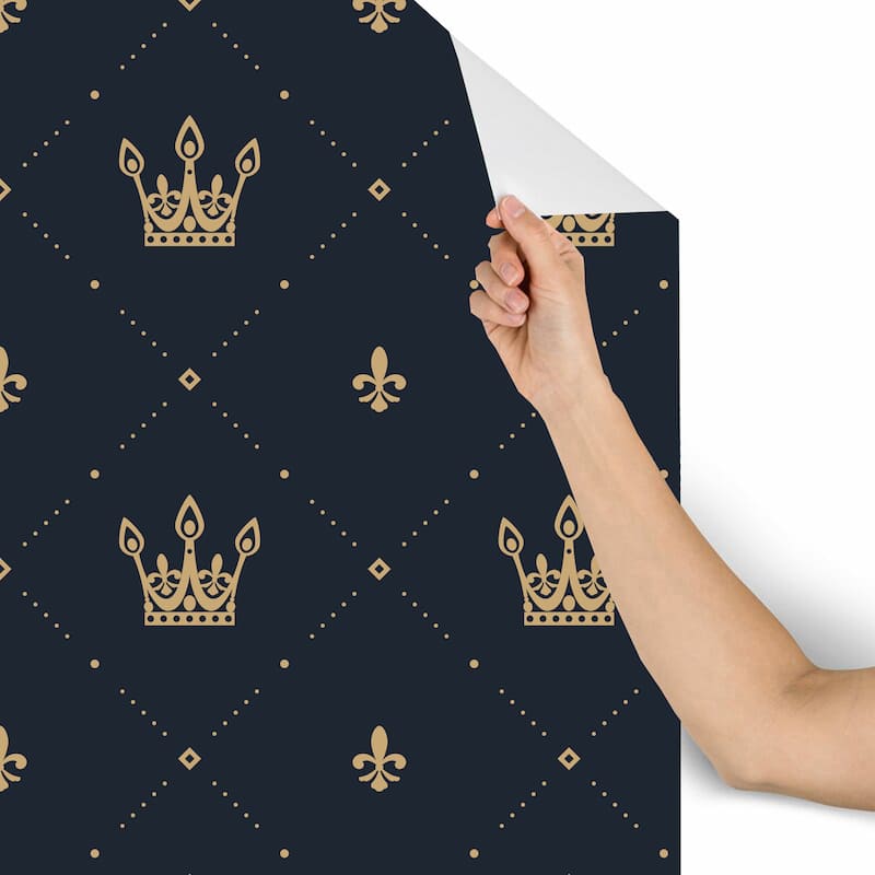 Baby Crown Nursery Removable Wallpaper - 10'ft H x 24''inch W