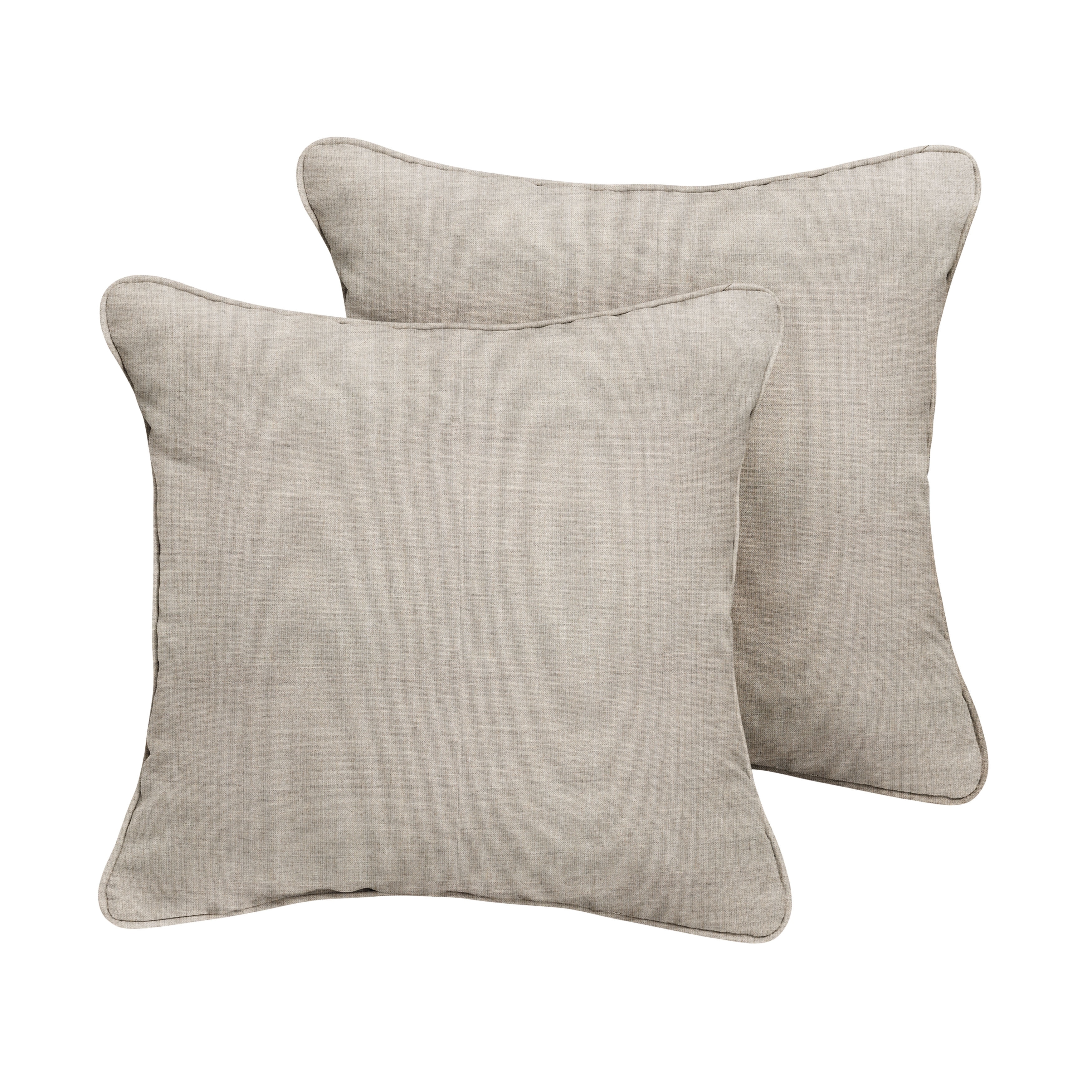 Sunbrella Canvas Granite Corded Indoor/ Outdoor Pillow Set - Picture 9 of 29