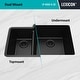 preview thumbnail 9 of 7, 32 Inch Lexicon Platinum Quartz Composite Drop-in Undermount Galaxy Black - 19" W x 32" L x 9.75" H