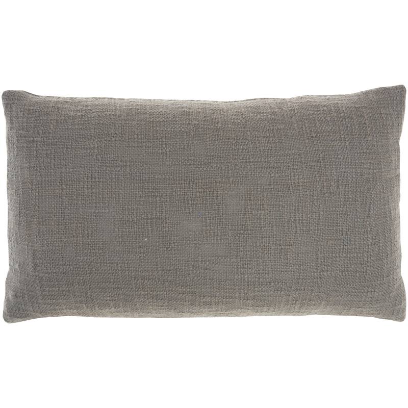 Mina Victory Life Styles Textured Words Welcome Throw Pillow 12"X21"