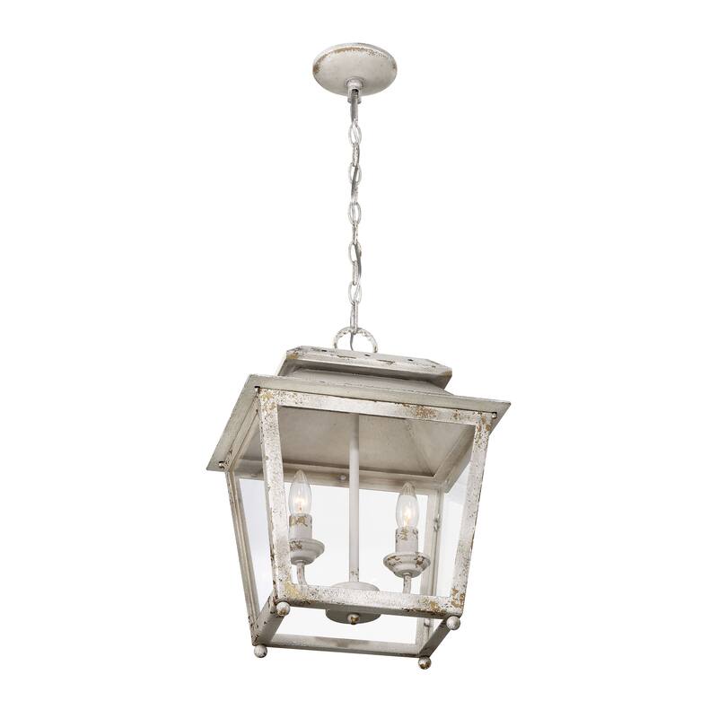 Golden Lighting Abingdon 2-light Pendant in Antique Ivory - Gold