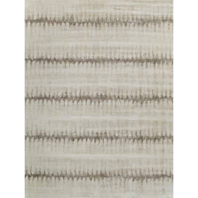 Chroma Hand-loomed Wool/Bamboo Silk Beige/Brown Area Rug