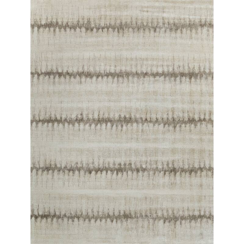 EXQUISITE RUGS Chroma Hand-loomed Wool/Bamboo Silk Beige/Brown Area Rug.