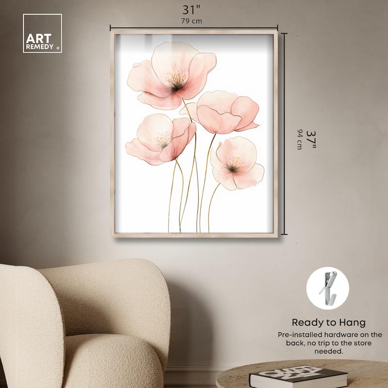 Pink Petal light Shadowbox by Art Remedy