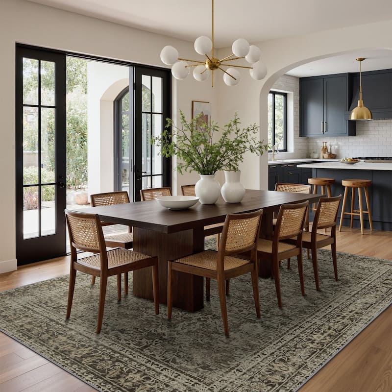 Mcow Modern Machine Washable Low Pile Lightweight Soft Print Area Rugs