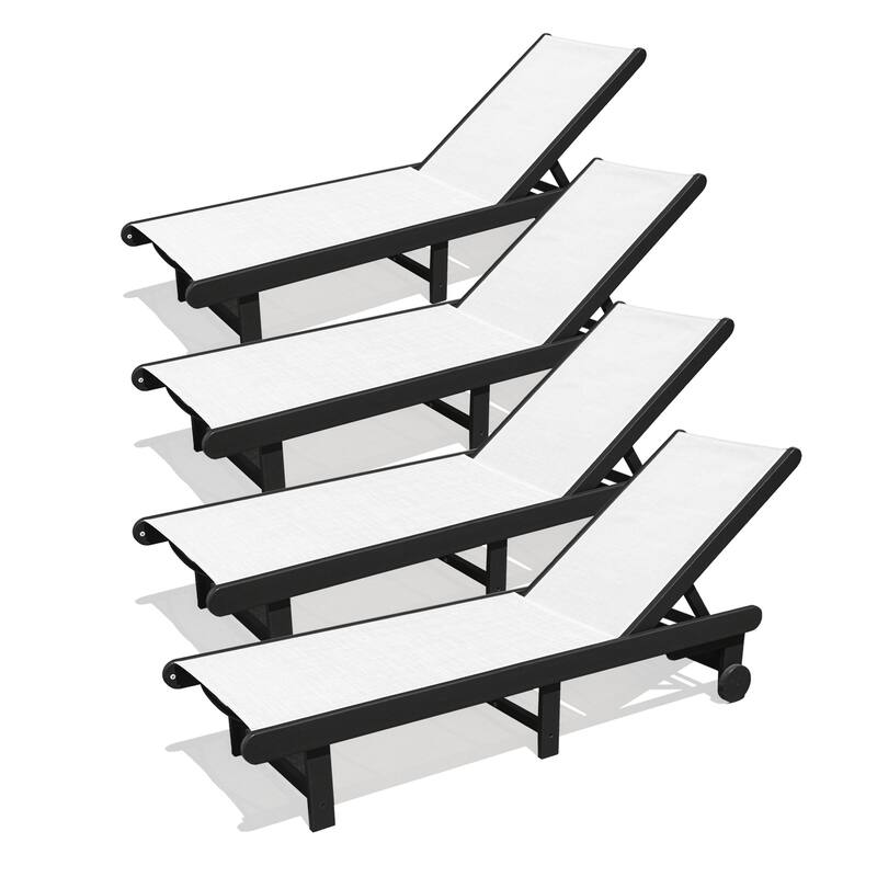 Venice HDPE Chaise Lounge, Set of 4 - Set of 4