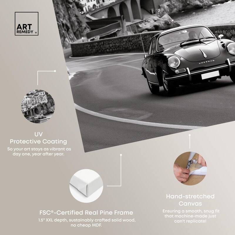 Drive through the Town Canvas by Art Remedy, Gallery Wrapped