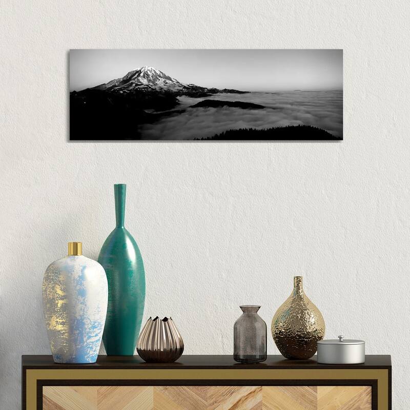 iCanvas "Sea Of Clouds, Mt. Rainier, Pierce County, Washington State, USA" by Panoramic Images Canvas Print - 12x36x1.5