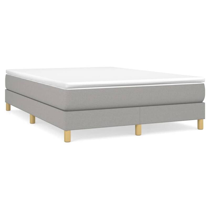 vidaXL Box Spring Bed Base Platform Bed Frame with Mattress for Bedroom Fabric
