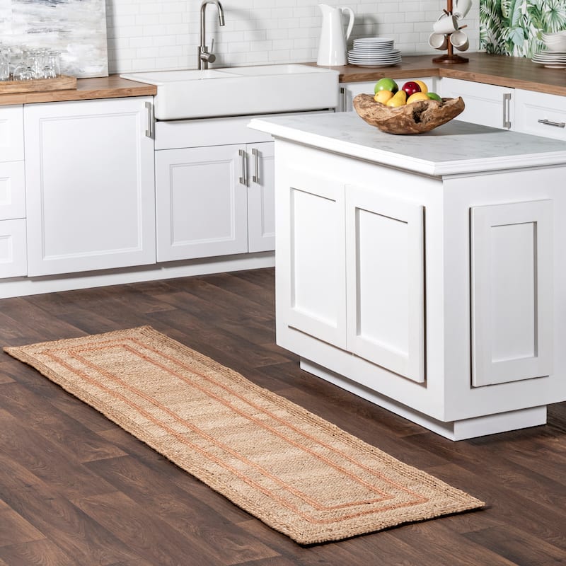 Elemore Geometric Jute Area Rug