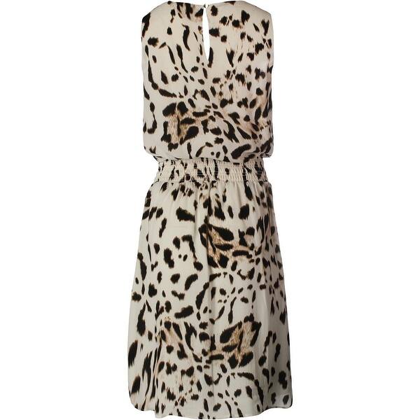 Shop Vince Camuto Womens Serengeti Casual Dress Georgette Animal
