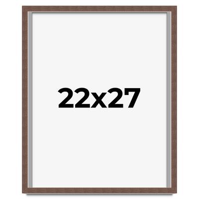22x27 Shadow Box Frame Brown | 1.125 inches Deep Real Wood Rustic