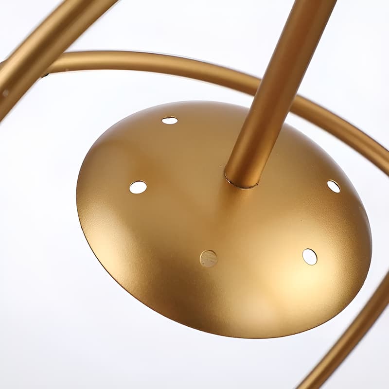 1-Light Ellipse Bronze Gold Single Pendant, Sci-fi Futuristic Design - Bronze gold