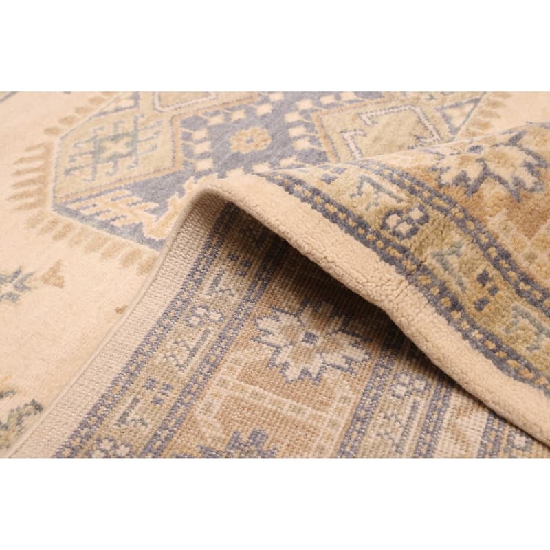 ECARPETGALLERY Hand-knotted Finest Oushak Ivory Wool Rug - 5'11 x 8'11