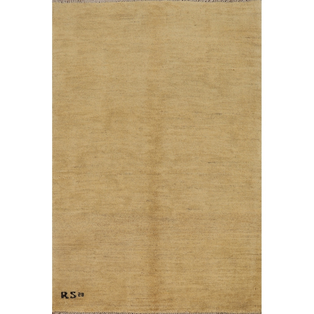 Contemporary Gabbeh Oriental Foyer Rug Handmade Modern Wool Carpet - 2'7"x 4'1"