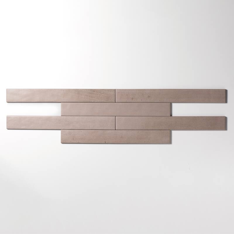 Adobe 2"x16" Glazed Porcelain Subway Wall and Floor Tile