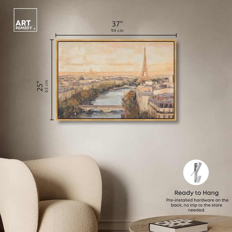 Sunrise Paris Canvas by Art Remedy