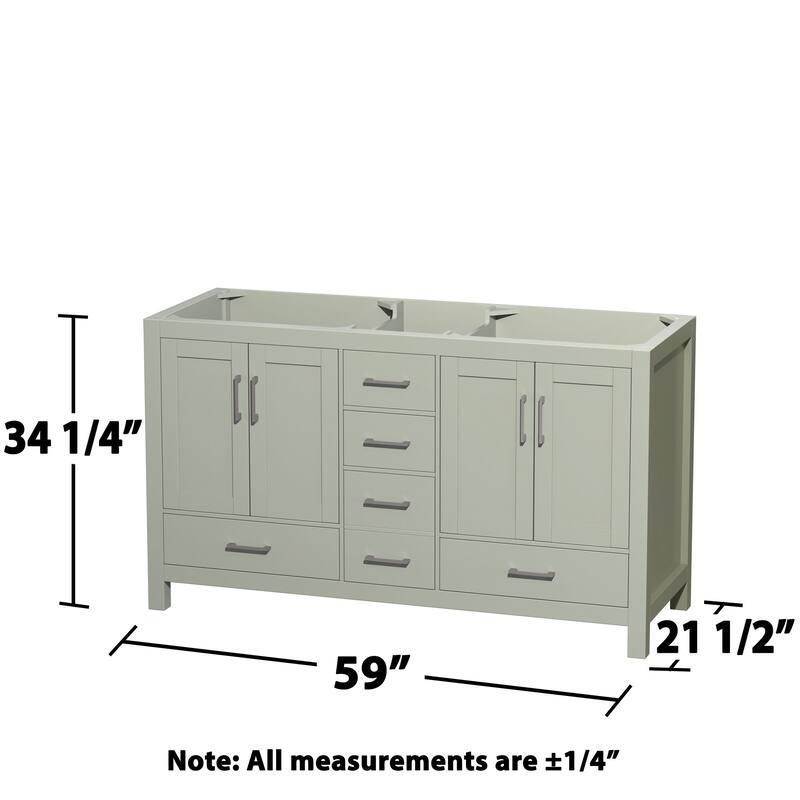 Wyndham Collection WCS141460DSXXMXX Sheffield 60" Double Free Standing