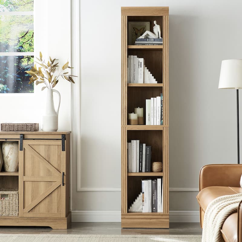 Halston 72.5" Tall Modular Bookcases Bookshelves 5-Tier Display Shelves Organizer and Storage