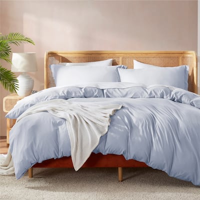 Nestl Ultra Soft Double Brushed Microfiber Duvet Cover Set with Button Closure