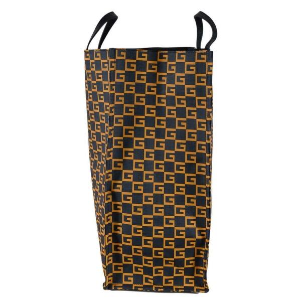 Shop Gucci Men S 484690 Blue Gold Coated Canvas Large Gg Tote Bag Purse Overstock 28228516