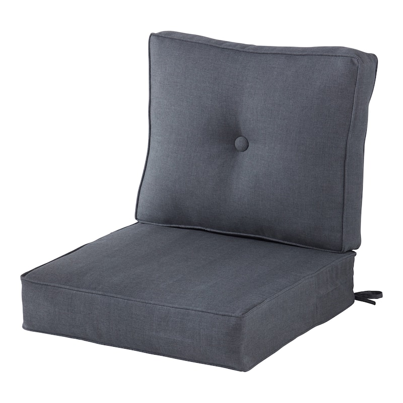 Sunbrella 2-Piece Premium Deep Seat Outdoor Cushion Set - Cast Slate