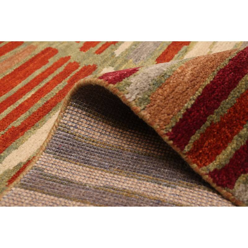 ECARPETGALLERY Hand-knotted Peshawar Ziegler Grey, Red Wool Rug - 4'7 x 6'4