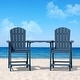 preview thumbnail 31 of 47, WINSOON 3PCs Tall Adirondack Chairs, Weather Resistant HIPS Balcony Chairs with Connecting Tray and Umbrella Hole
