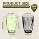preview thumbnail 15 of 21, Clear Reusable Drinking Glasses Diagonal Texture Plastic Cup Grey, Green - 13oz