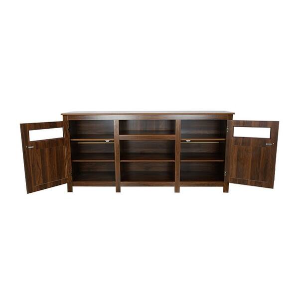 Rustic MDF Locker with Adjustable Shelves and Anti-Rust Design for ...