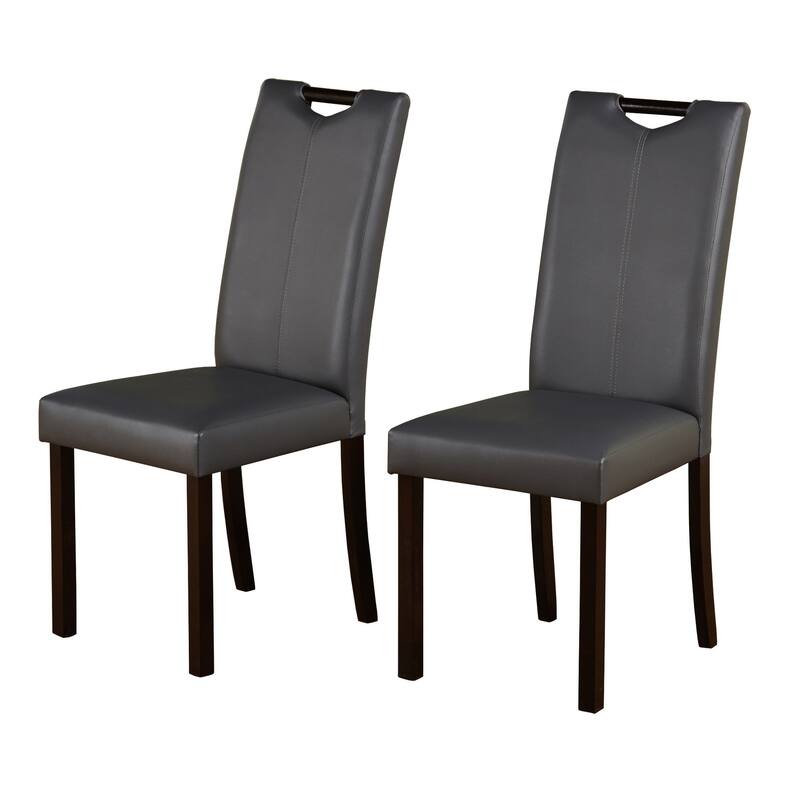 Simple Living Tilo Grey Leatherette Parson Dining Chairs (Set of 2)