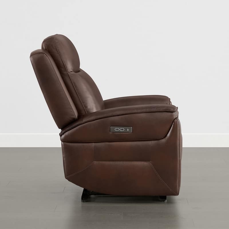 Spruce & Spring Dual Motors Genuine Leather Zero Gravity Recliner with Power Headrest