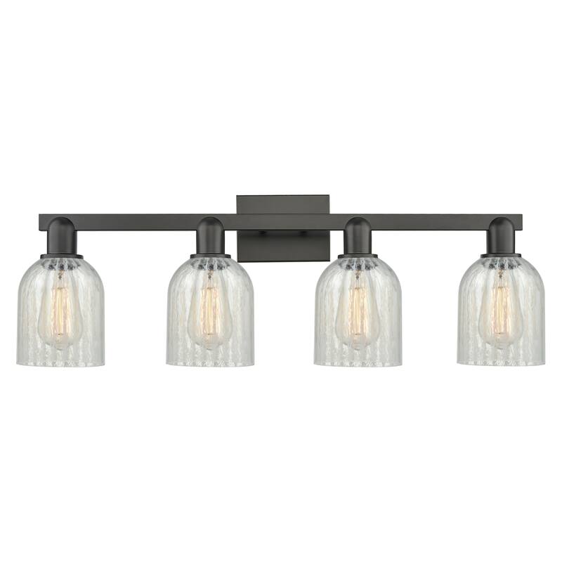 Innovations Lighting Endless Possibilities Arcadia - Caledonia - 4 Light 32" Bath Vanity Light - Mouchette/Matte Black