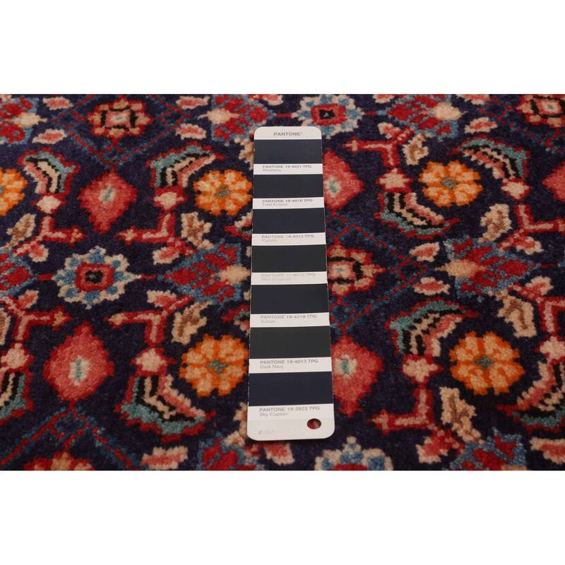 ECARPETGALLERY Hand-knotted Andelz Navy Wool Rug - 3'10 x 10'2