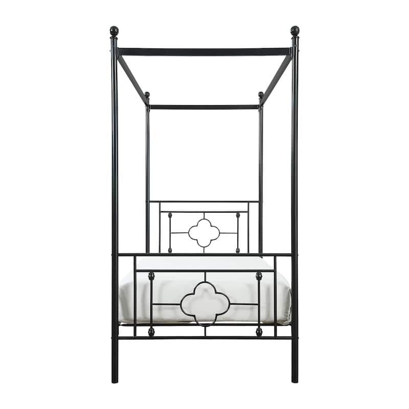Marnie Qua-trefoil Canopy Metal Bed