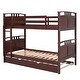 preview thumbnail 16 of 25, Twin Over Twin Pine Bunk Bed with Twin Size Trundle, Equipped with Stairs and Safety Barriers